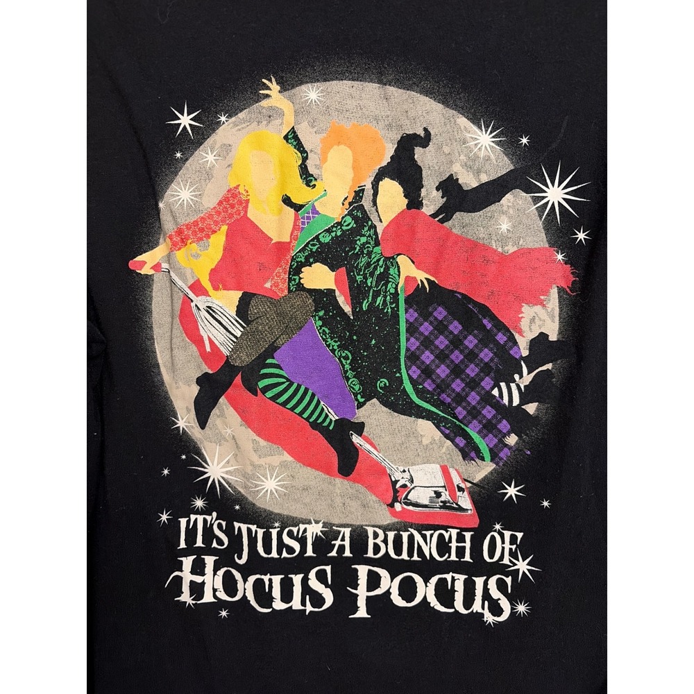 Disney Hocus Pocus Long Sleeve Tee Women 1X Sanderson Sisters Glow In The‎ Dark - Picture 2 of 6